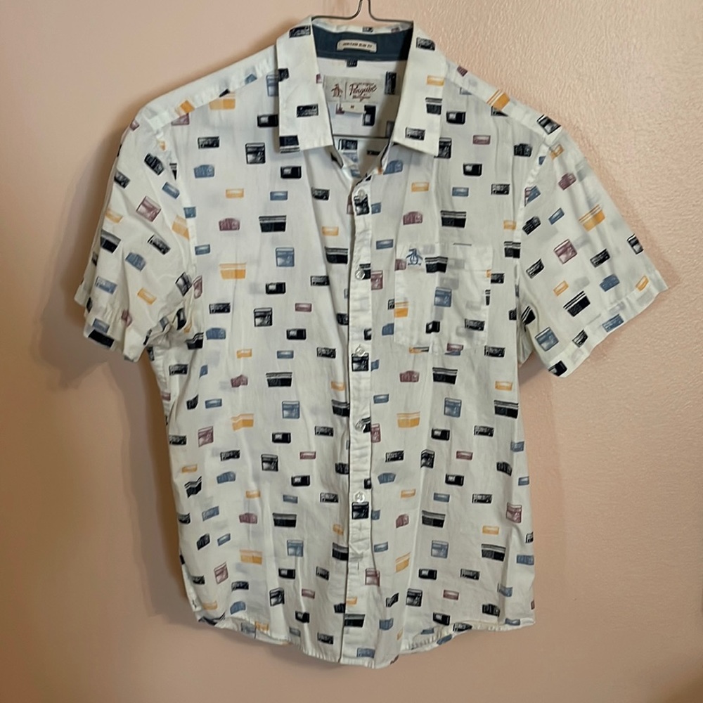 Original Penguin - 📻 vintage Radio shirt 📻 Slim Fit. Men’s size M - EUC